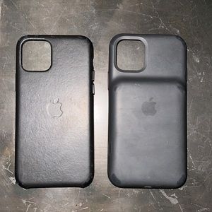 Apple iPhone 11 Pro Smart Battery Case with Wireless Charging also leather case